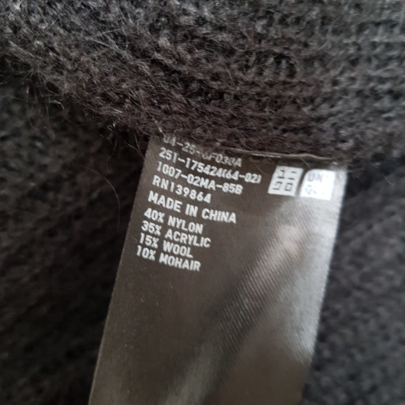 Uniqlo Long Cardigan Sweater Black S - Picture 5 of 5
